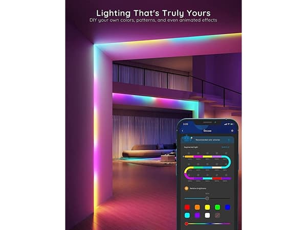 Govee RGBIC Basic Wi-Fi + Bluetooth LED Strip Lights (10 Meter)