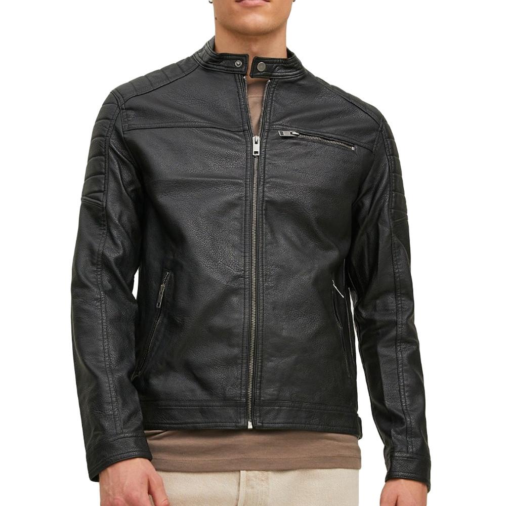 Jack & Jones Veste Simili Cuir Noire Homme Jack & Jones Tano