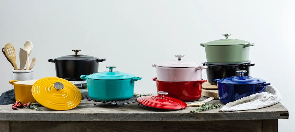 BK Bourgogne Braadpan Gietijzer - Chili Red