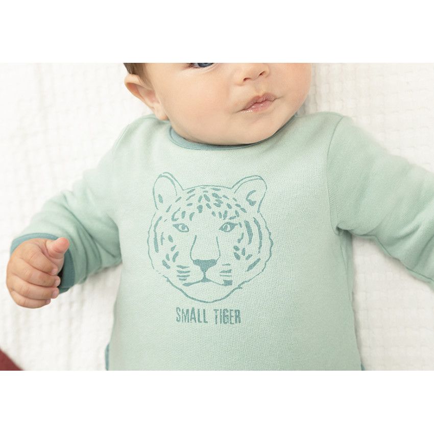 Dors-bien en jersey print tigre pour bébé garçon - Vert
