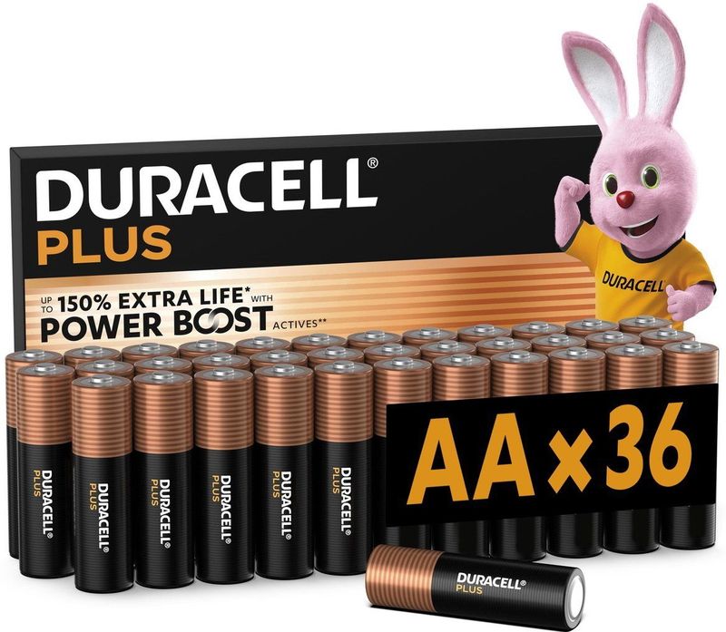 Duracell Plus - AA Alkaline Batterijen - 1,5V - 36 Stuks