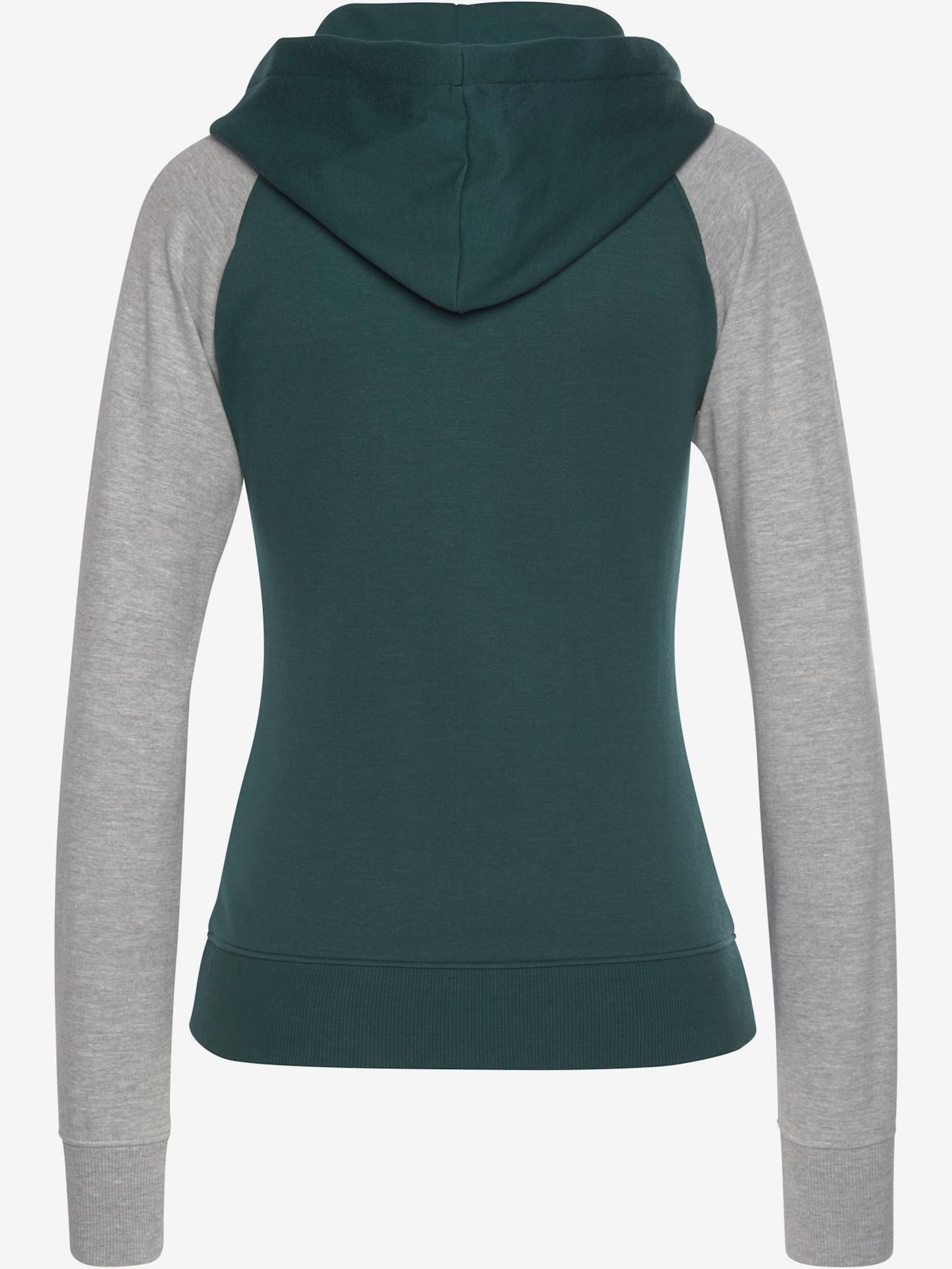 Veste à capuche veste sweat bicolore à glissière