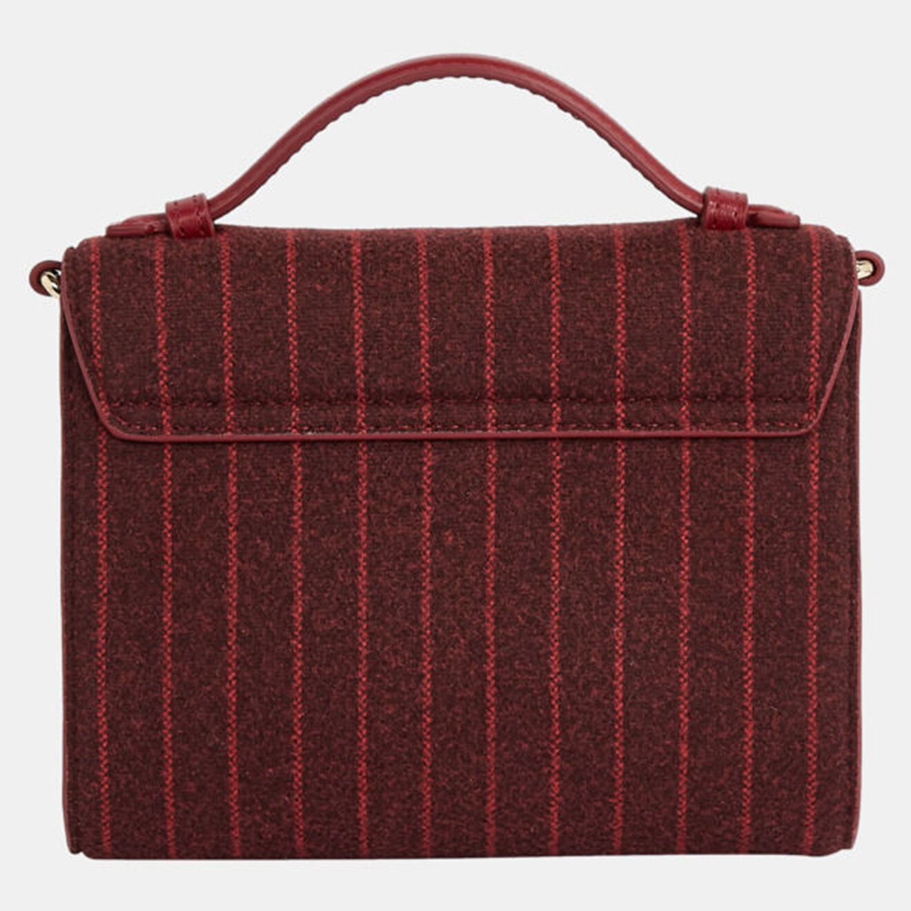 Tommy Hilfiger Sac besace Chic rayé bordeaux - 15x18x5 cm