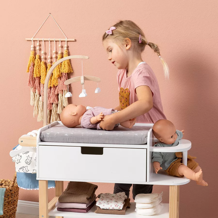 MUSTERKIND® Puppen-Wickelkommode Viola, naturweiß