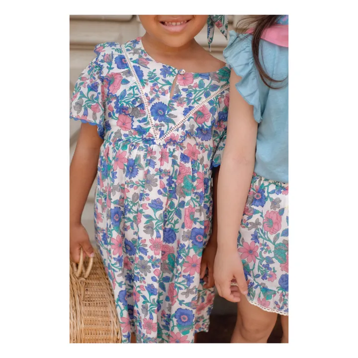 Louise Misha Robe Siloe Fleurie | Bleu