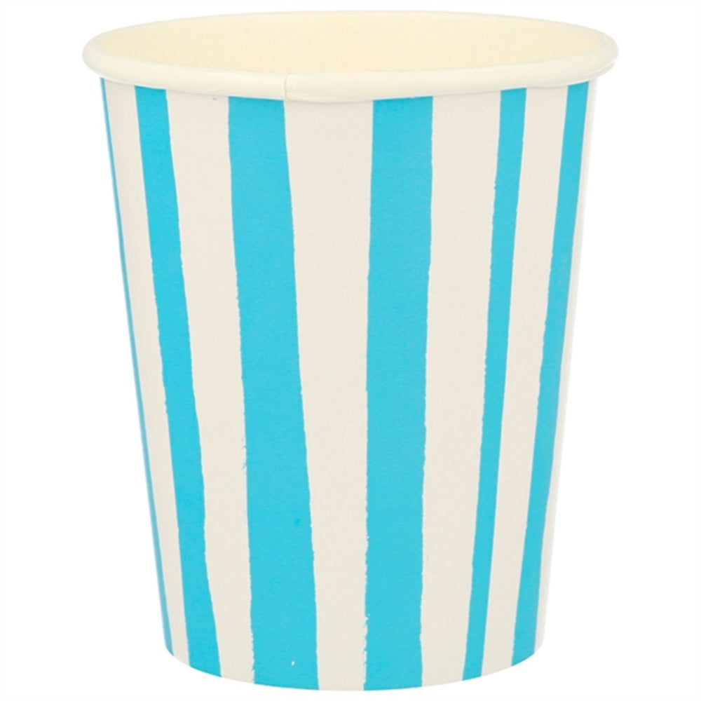 Køb Meri Meri Stripe Blue Krus 8 stk