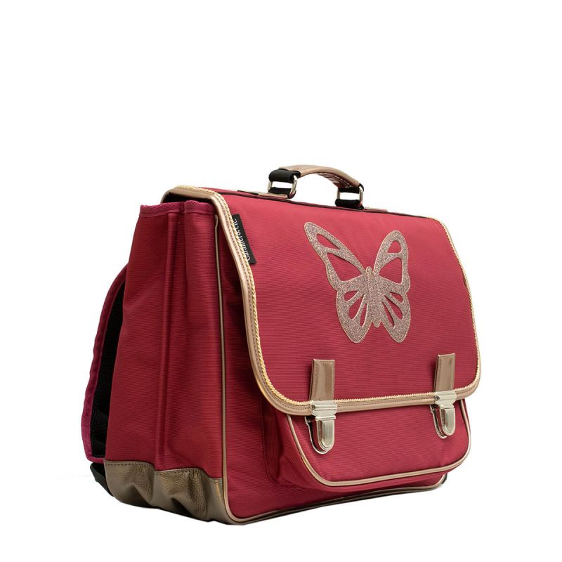 Cartable scolaire Large 41 cm Papillon Rubis