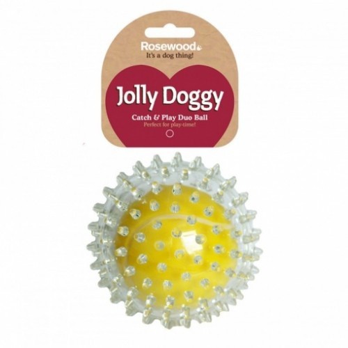 Bola de tênis com pregos Jolly Doggy, amarela