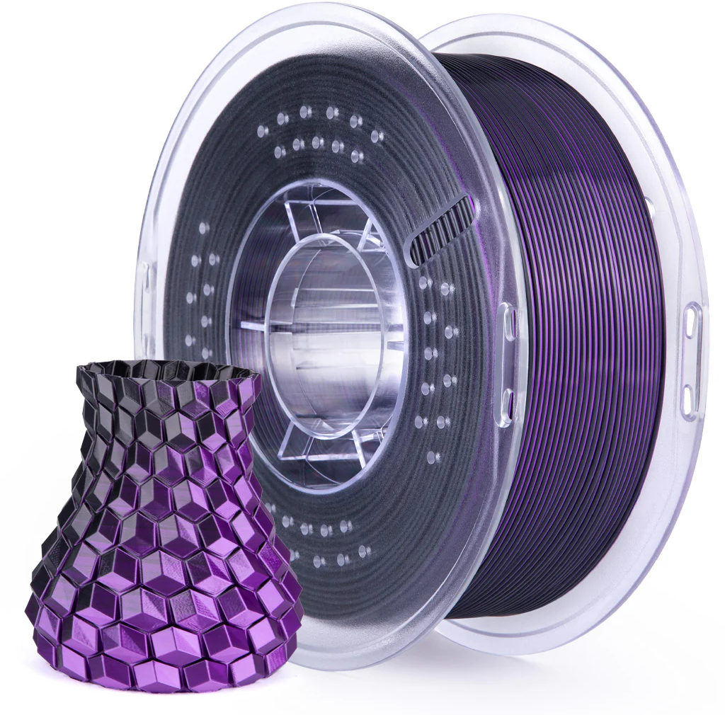 Elegoo  PLA Silk Black Purple, 1,75 mm / 1000 g    Mehrfarbiges PLA mit seidigem Finish in Black Purple