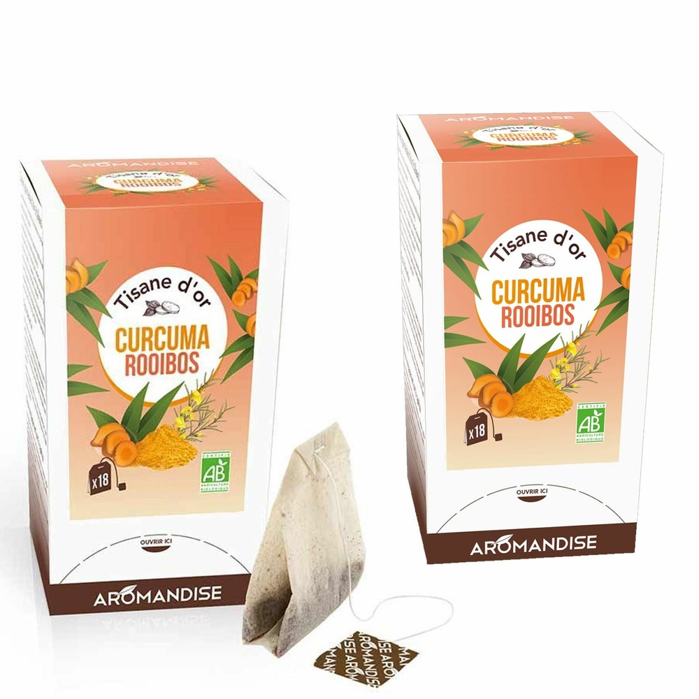 Tisane bio au curcuma et rooibos 36 sachets
