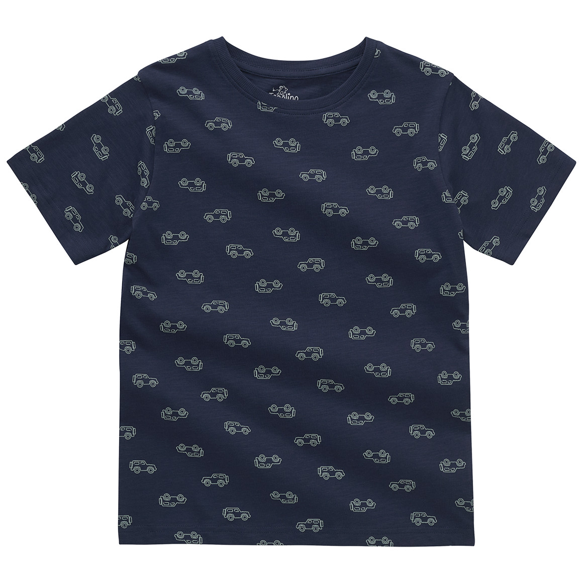 Topolino Jungen T-Shirt mit Fahrzeug-Allover dunkelblau