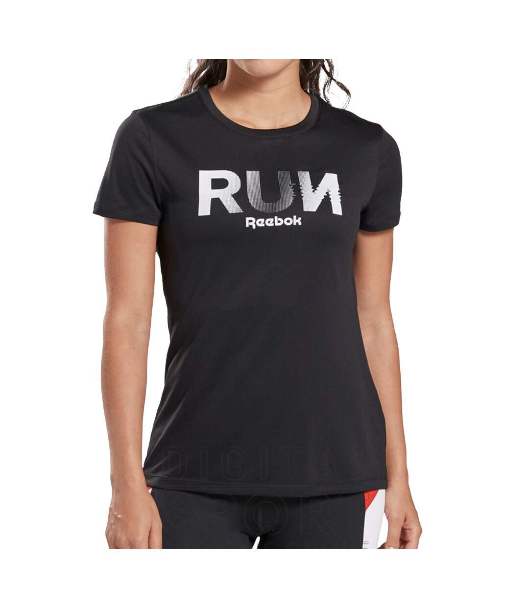 Maillot de sport noir Femme Reebok Graphic