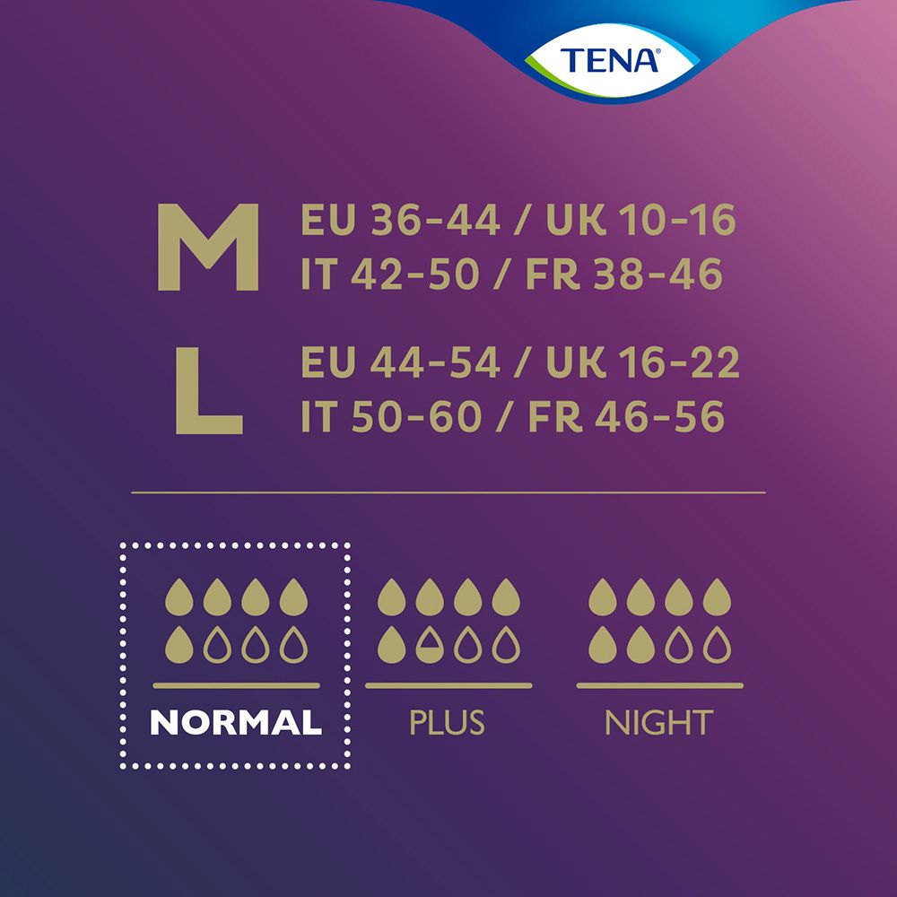 TENA Silhouette Normal Noir L Inkontinenz Pants