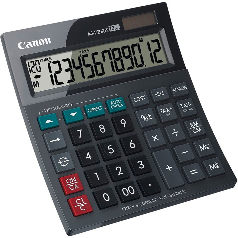 Calculatrice de bureau Canon AS-220RTS - 12 chiffres