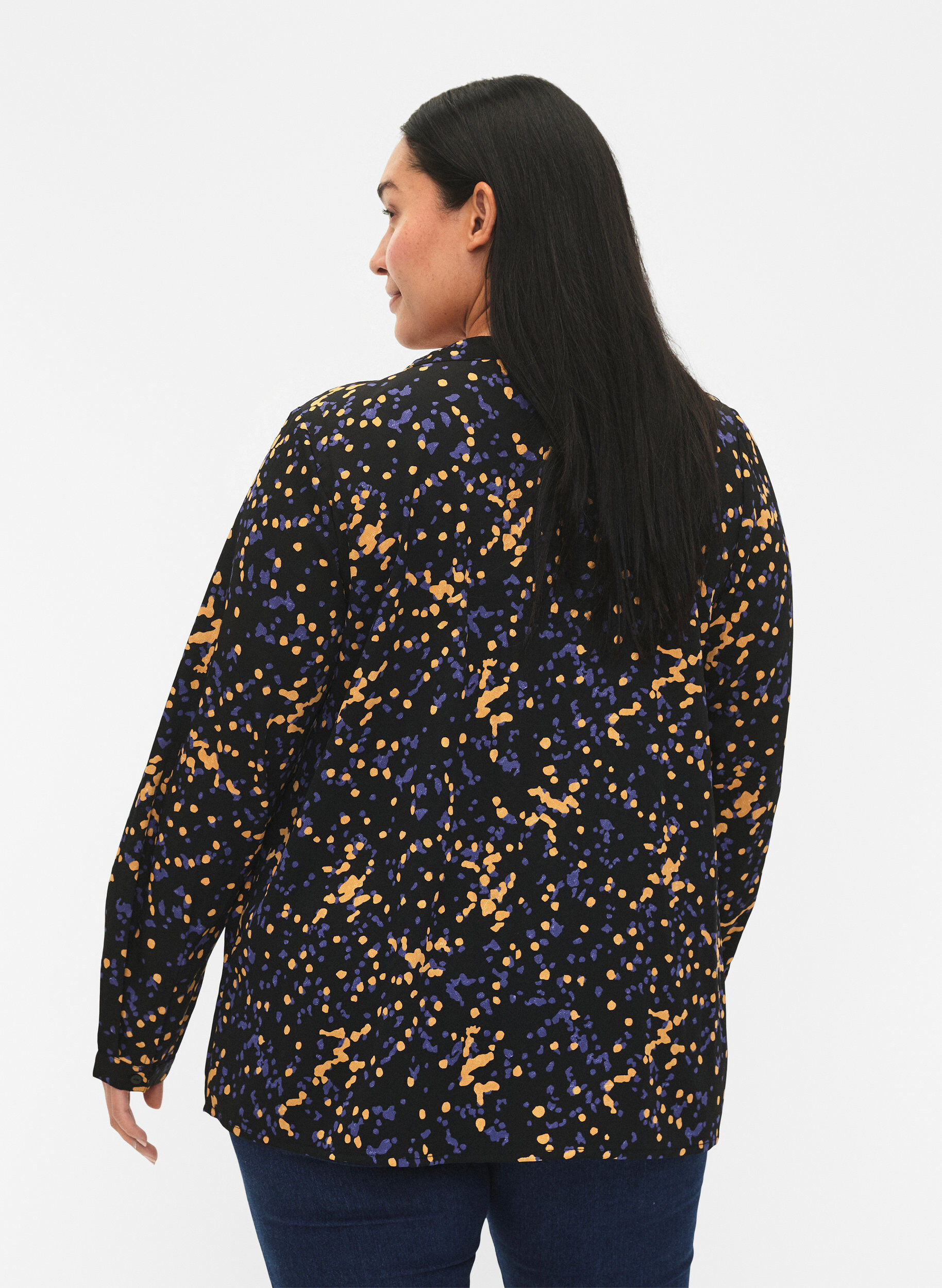 FLASH - Langærmet bluse med print
