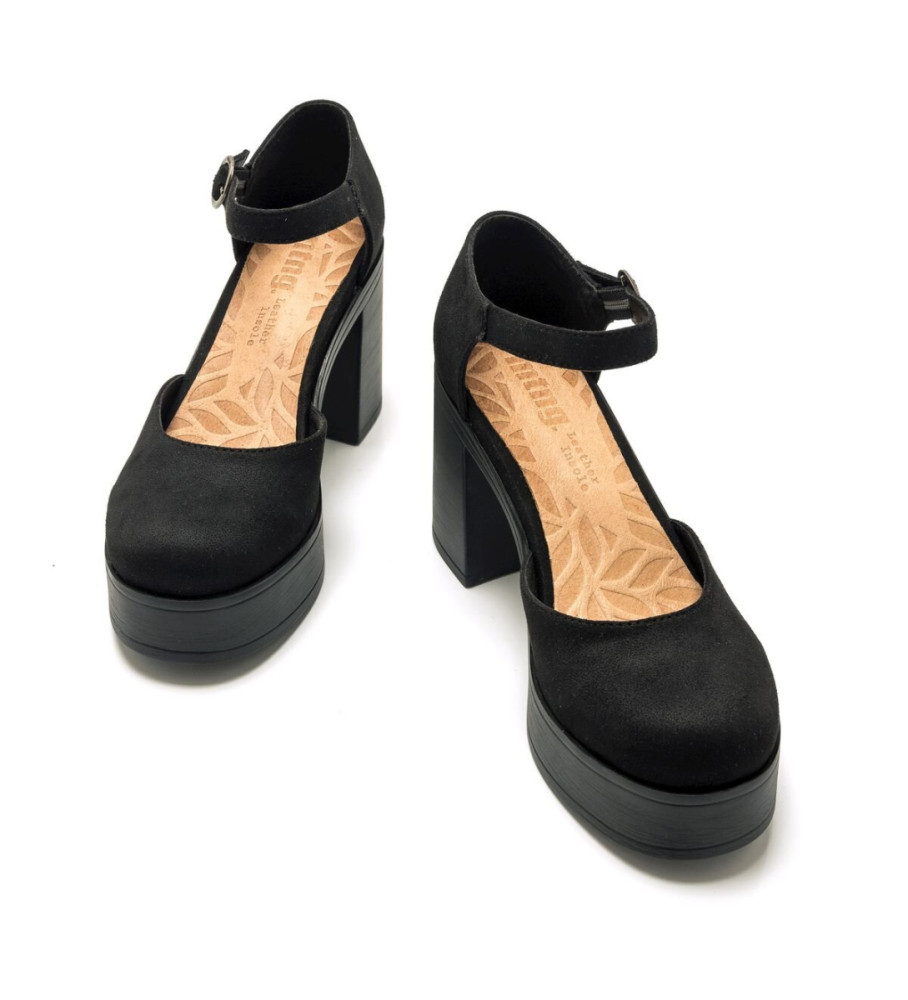 Sapatos Mustang Sixties Pretos - Altura do Salto 8cm -