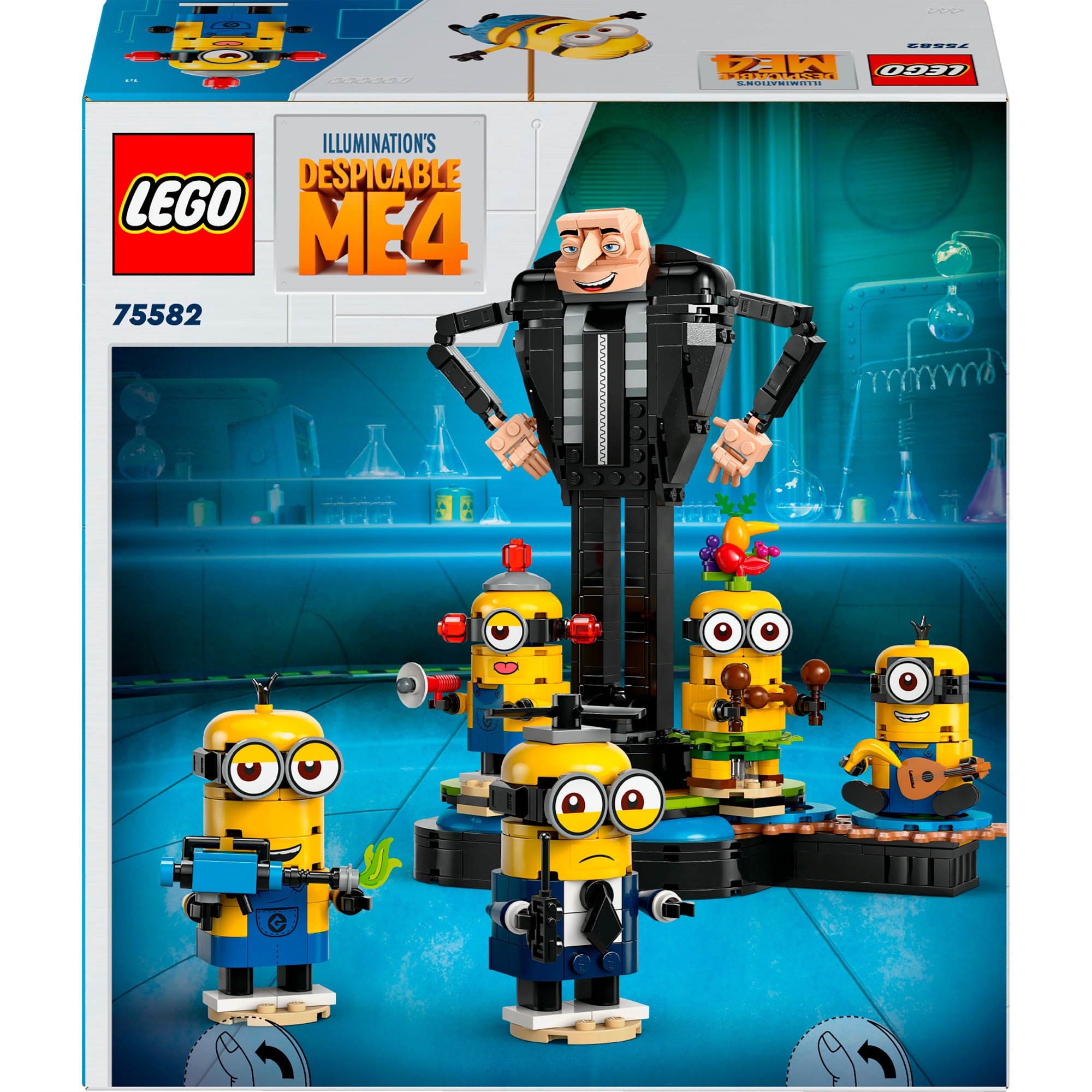 LEGO Konstruktionsspielzeug Minions Gru und die Minions aus LEGO Steinen
