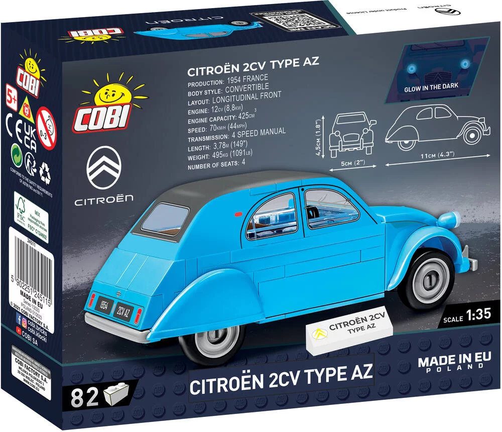 VOITURE CITROEN 2CV TYPE AZ 1962 1:35