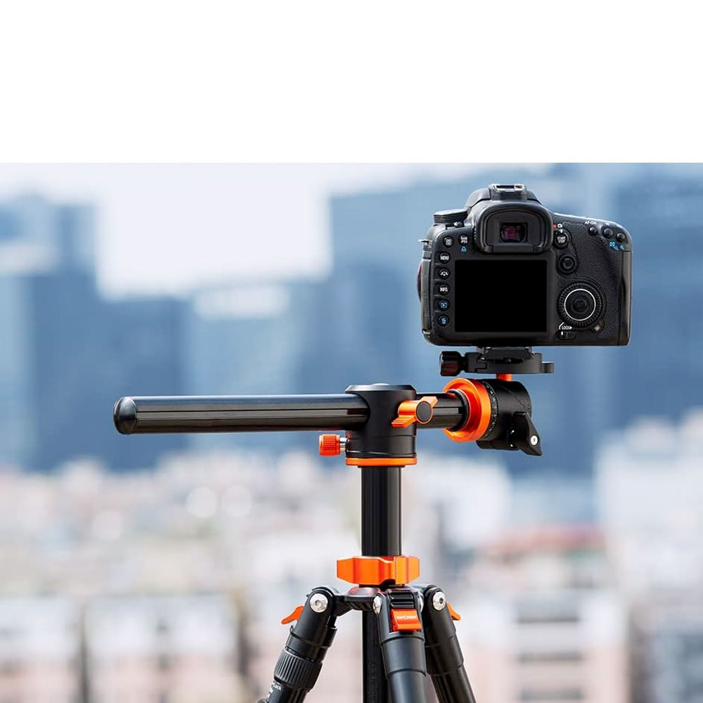 (200cm) Professionelle Foto / Video Tripod Dreibein Stativ Halterung mit 90° Mittelsäule für DSLR Kamera / GoPro / Insta360   1/4