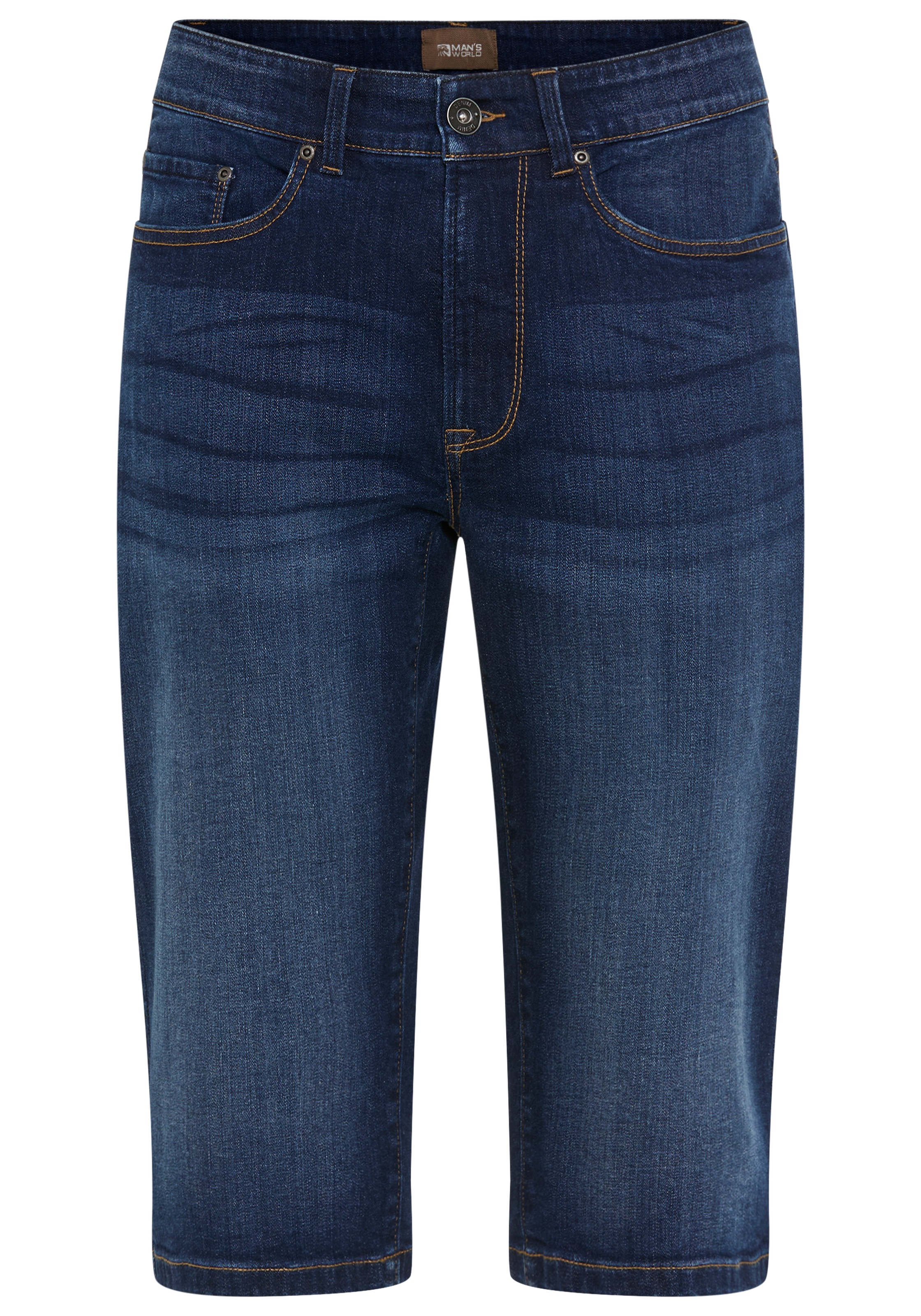 Man's World Plus Jeansbermudas gerade geschnittenes Bein, normale Leibhöhe, Regular-Fit