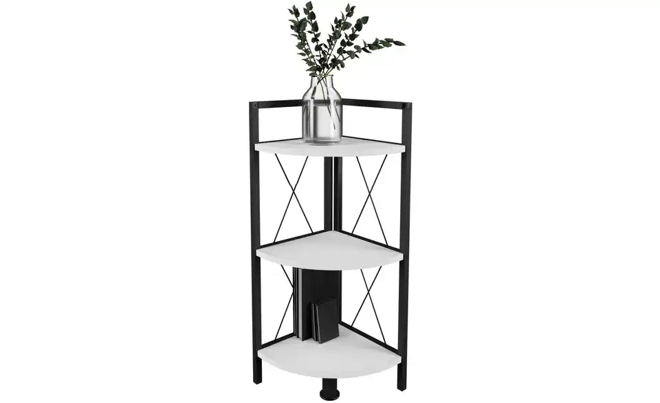 Eckregal Weiß 87 cm