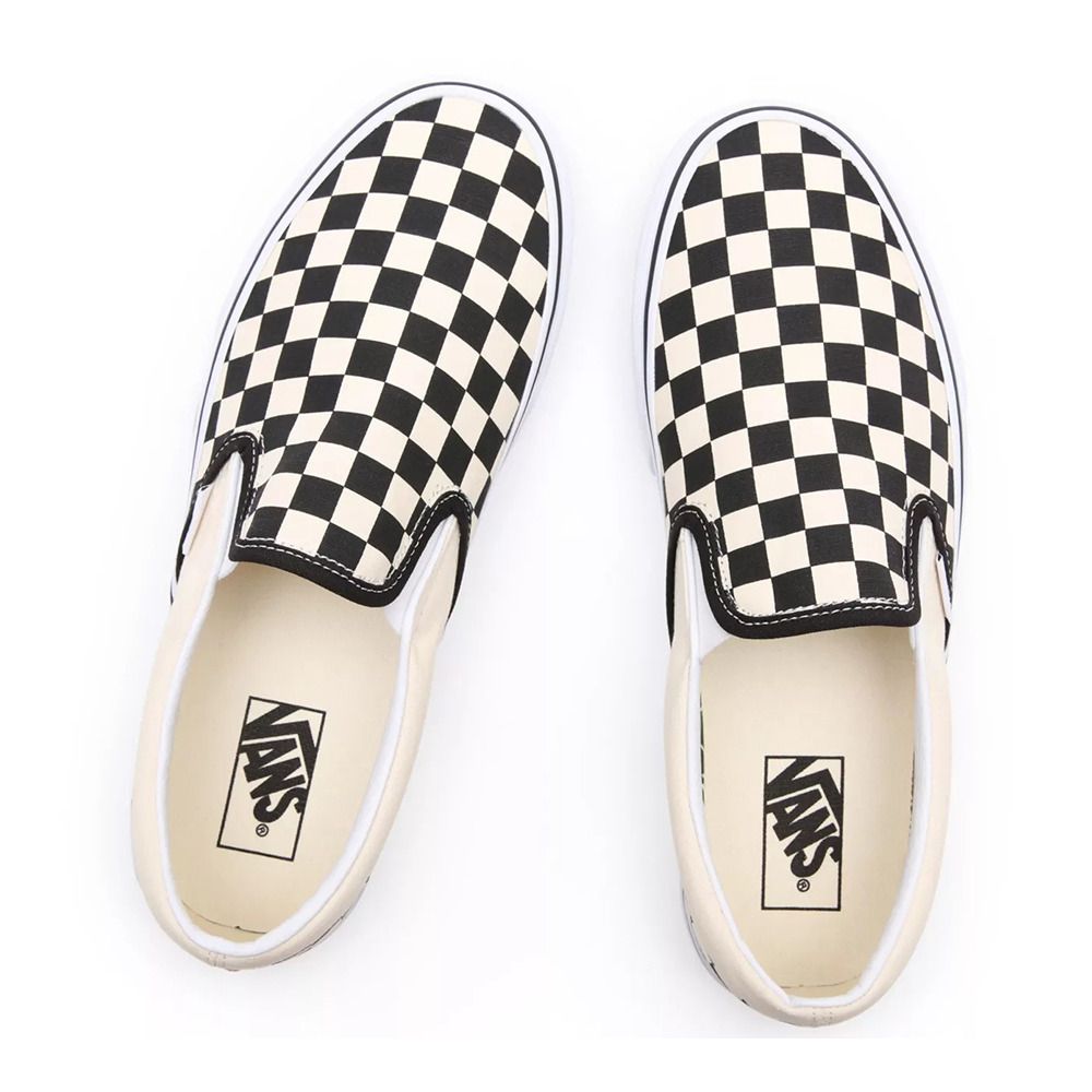 Vans CLASSIC SLIP-ON - Sneakers blk/whtchckerboard/wht