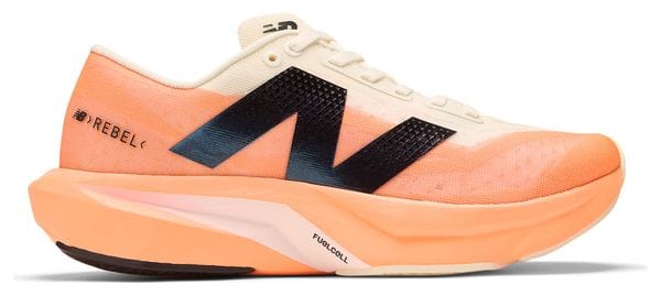 Chaussures Running New Balance FuelCell Rebel v4 Orange/Blanc Femme
