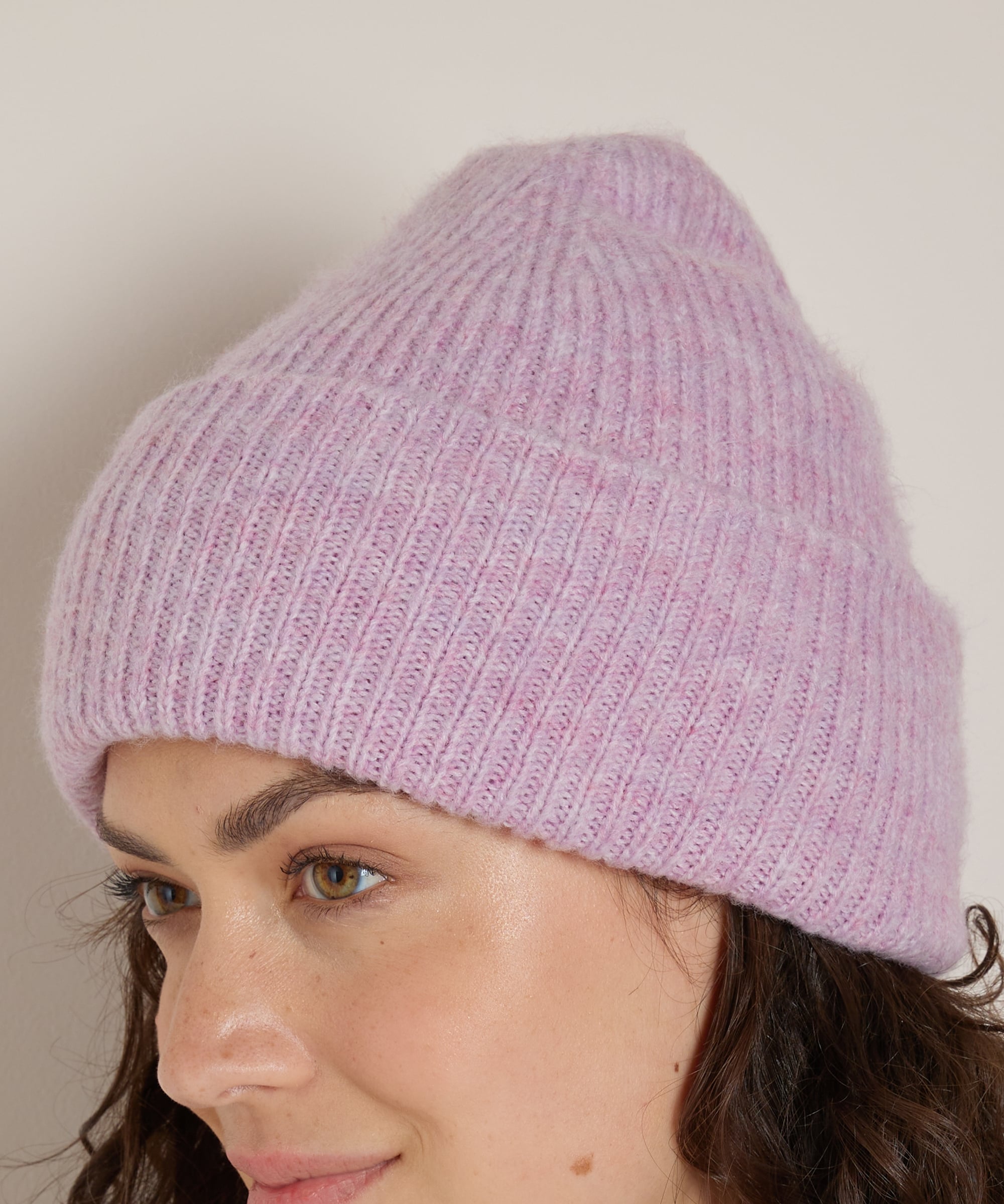 melange rib muts