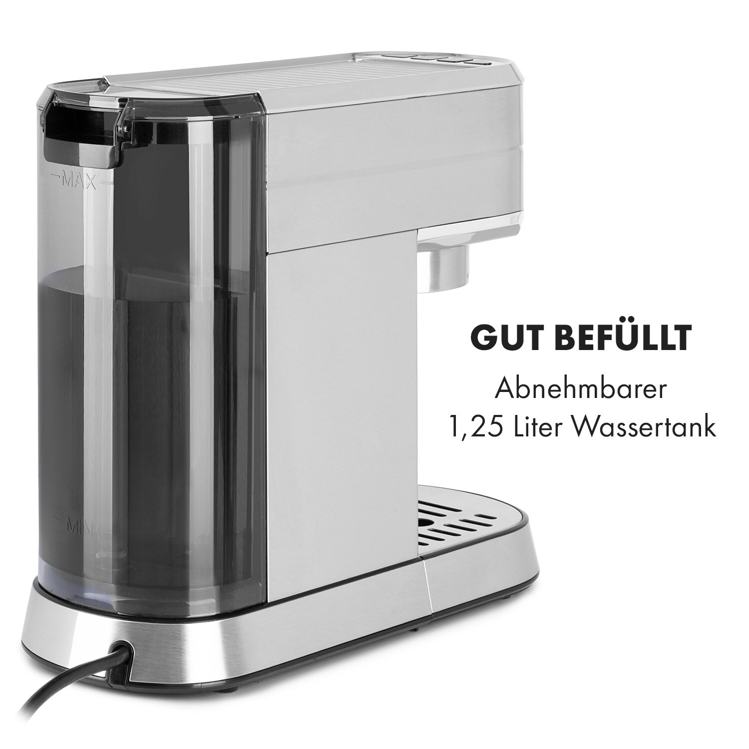 Futura Espressomaker 20 bar 1450 Watt 20 bar Wassertank: 1,25 Liter rostfreier Edelstahl Silber