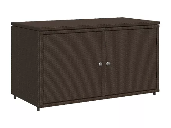 Armoire de rangement jardin marron 110x55x60,5cm résine tressée