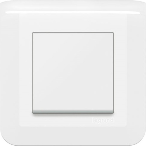 Interrupteur ou va-et-vient simple - Mosaic Easy-Led - complet - blanc