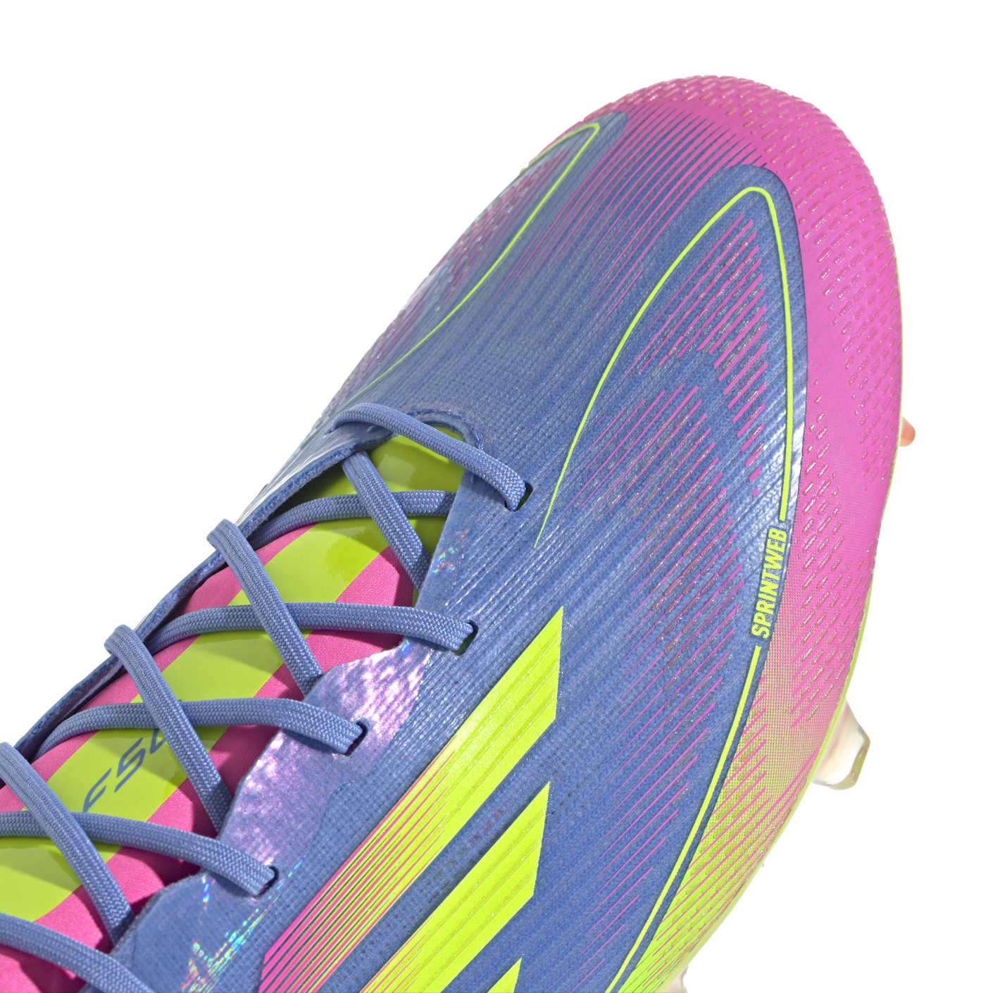 Adidas F50 Elite Gras Voetbalschoenen (FG) Blauw Neongeel Roze