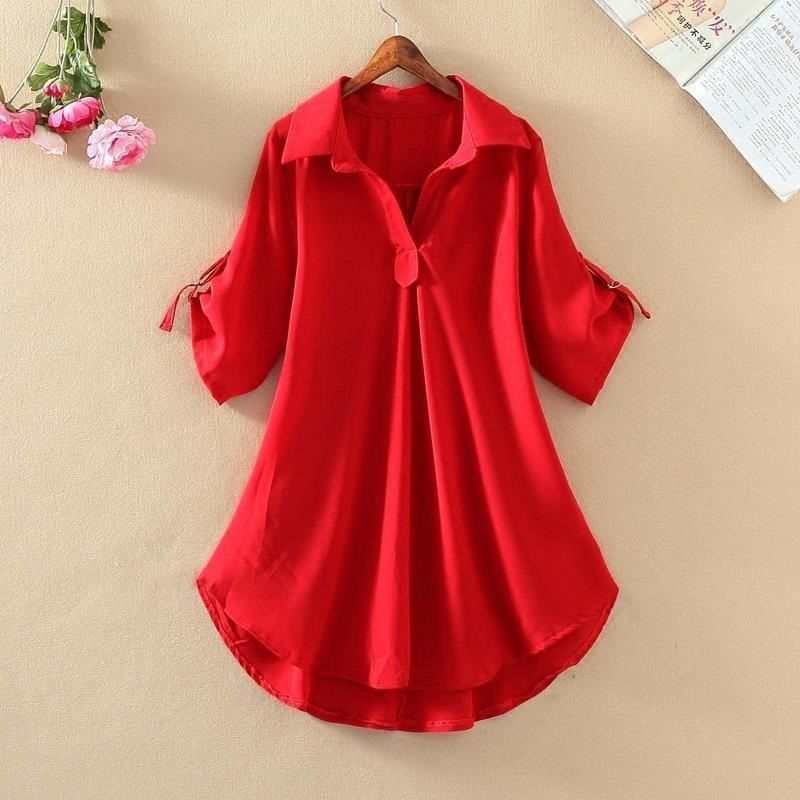 Elbelier - Blouse met V-hals en 3/4-mouwen
