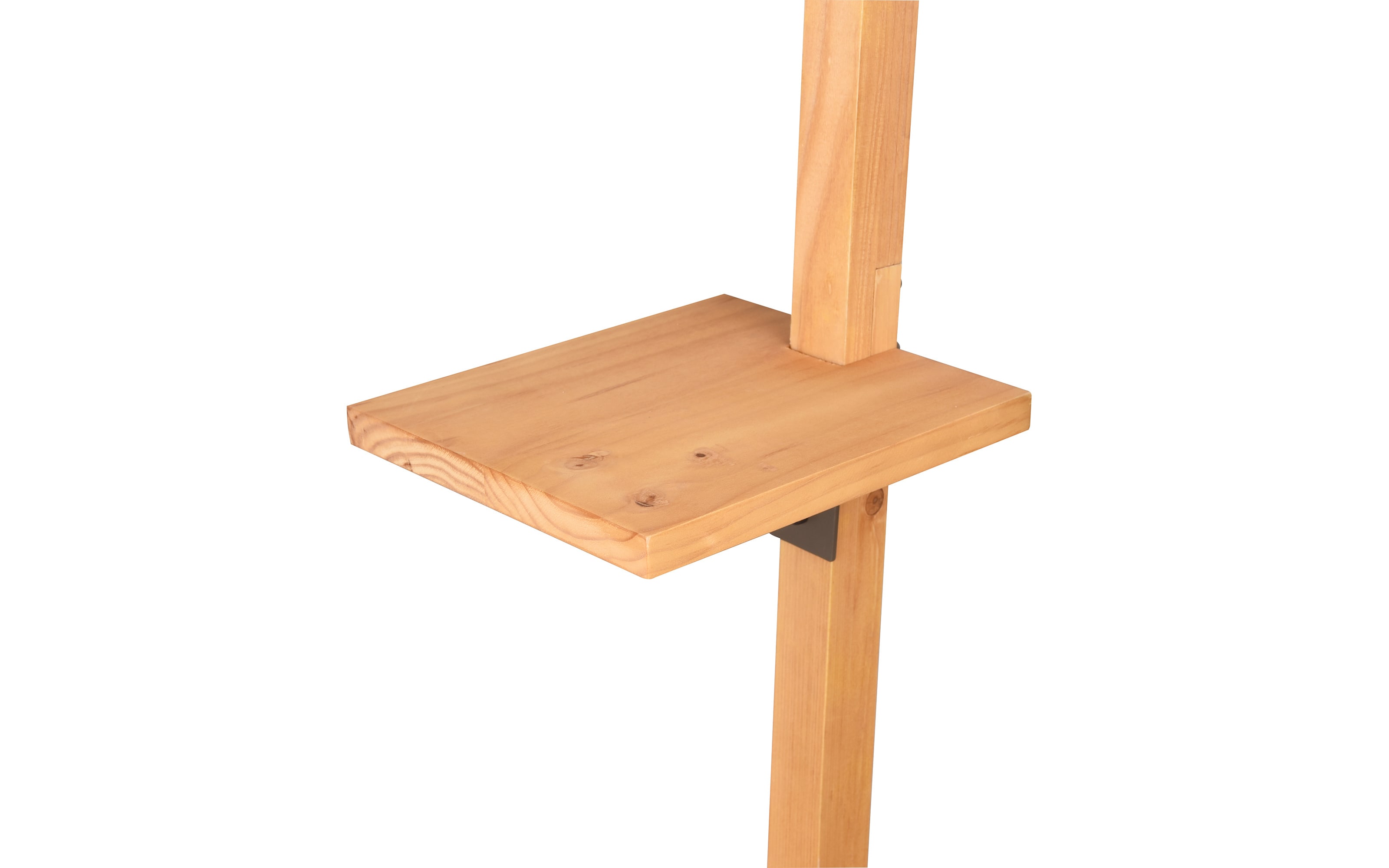 Standleuchte Rodrigo, nickel antik/holz, 165 cm