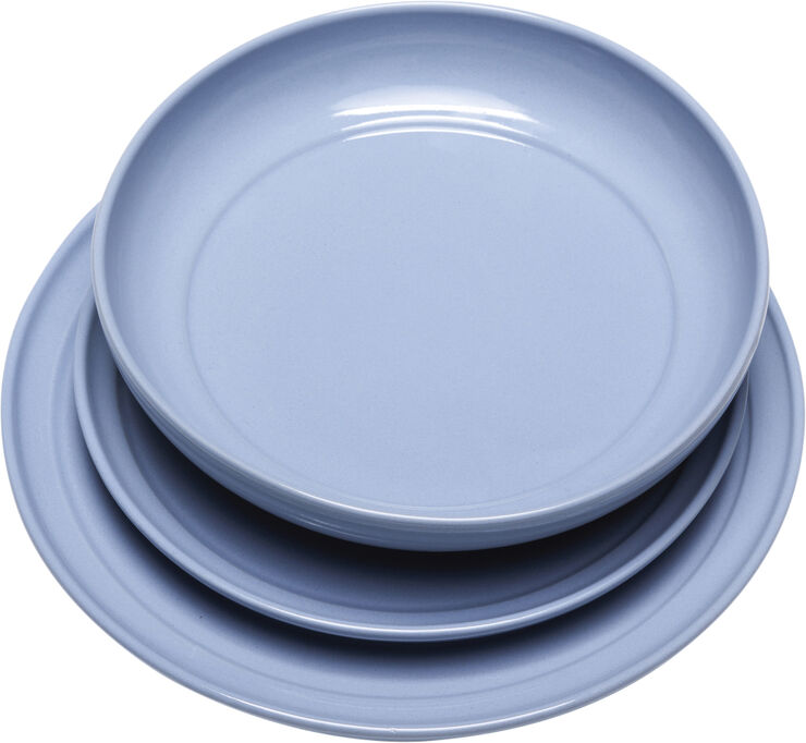 Hübsch Amare Middagstallerken Lyseblå Light blue