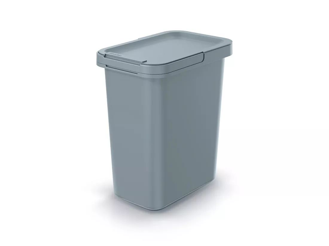 Cube de recyclage carré 12l Couleur grise Keden 29x19x35