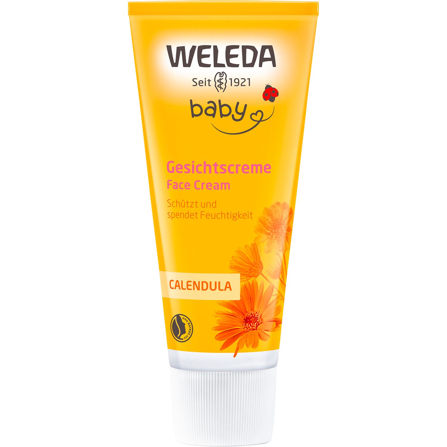 Weleda Baby Gesichtscreme Calendula - pflegt & schützt empfindliche Babyhaut, spendet Feuchtigkeit