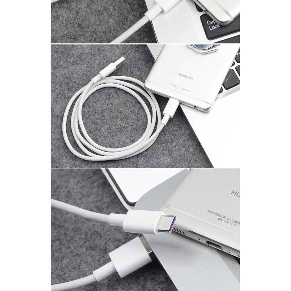(1m) USB C Ladekabel Datenkabel 5A Super Charge - Weiss