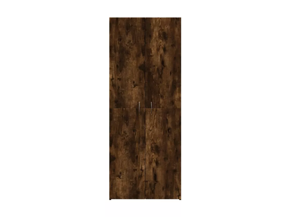 Armoire de classement chêne fumé 60x32x153 cm bois d'ingénierie
