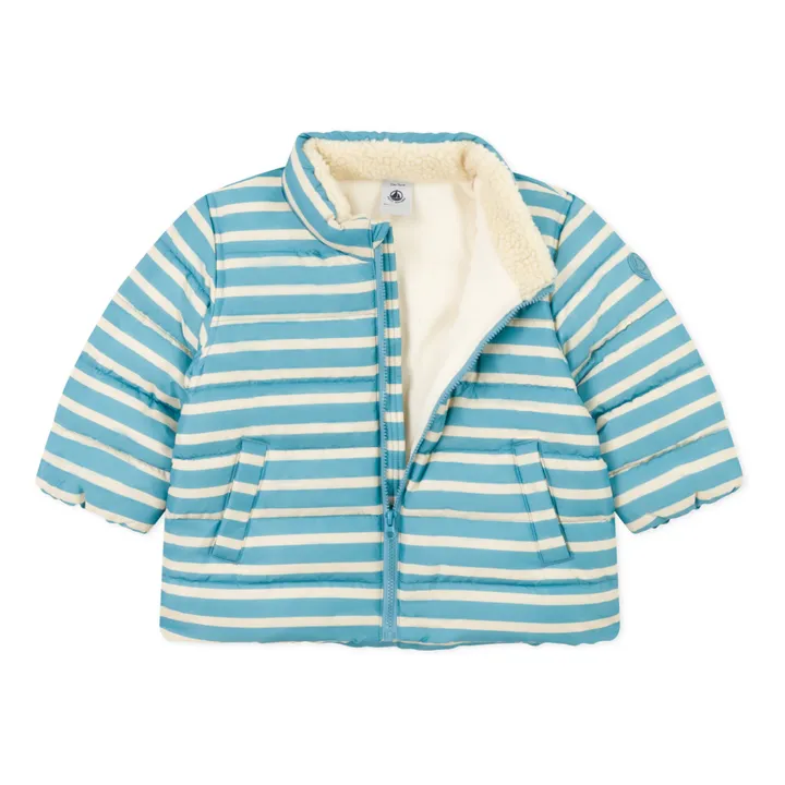 Petit Bateau Doudoune à Capuche Rétractable  | Bleu