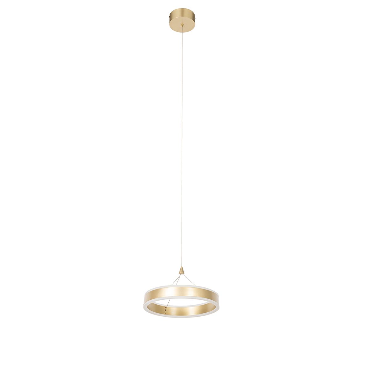 Hanglamp messing 30 cm incl. LED 3-staps dimbaar - Lyani