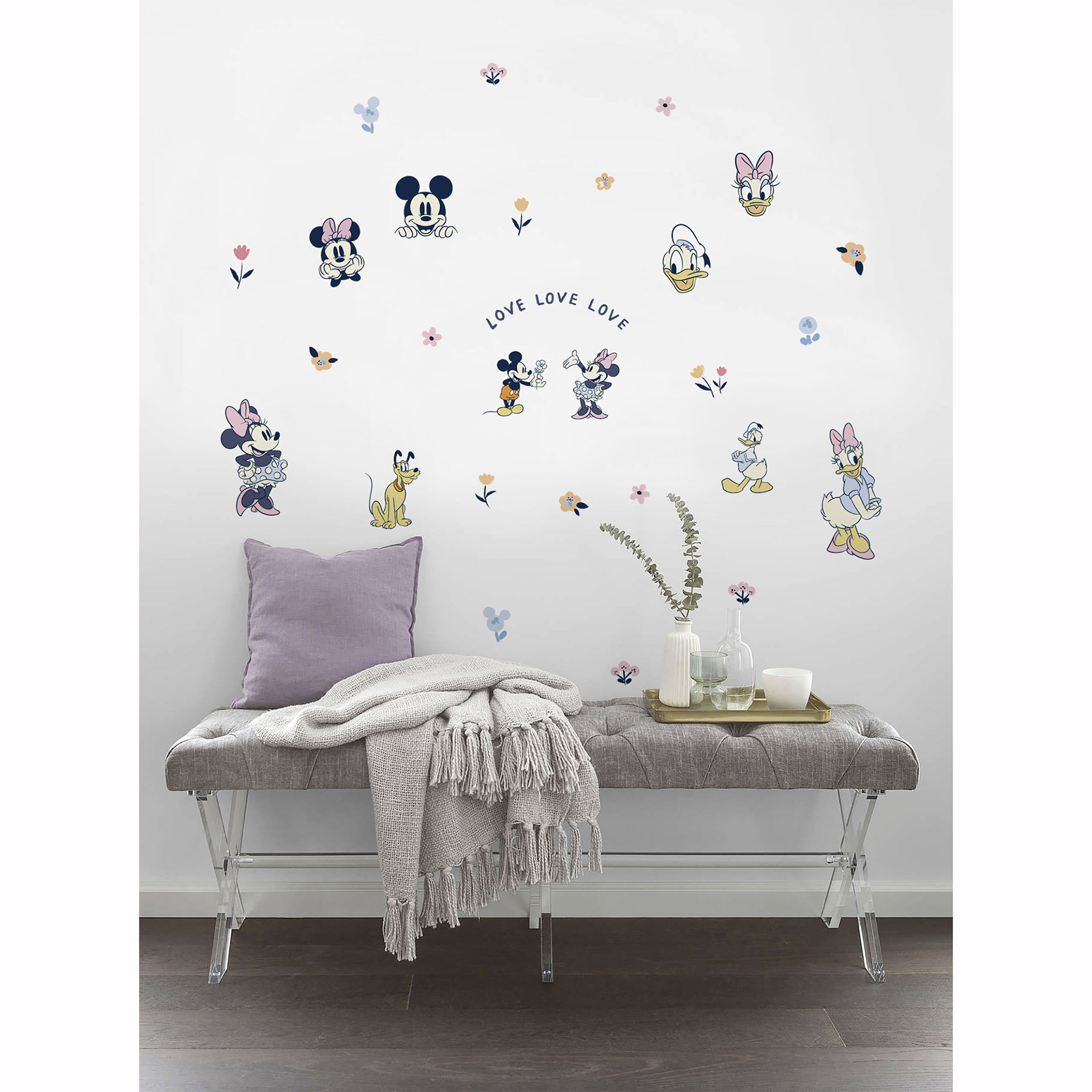 Wandtattoo LOVE - bunt - 50x70 cm