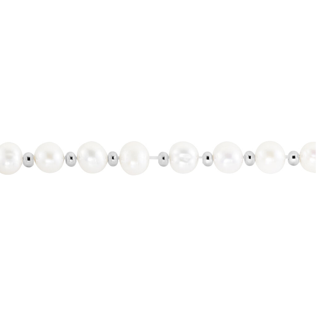 Bracelet Elastiqué Argent Sidel Perles De Culture