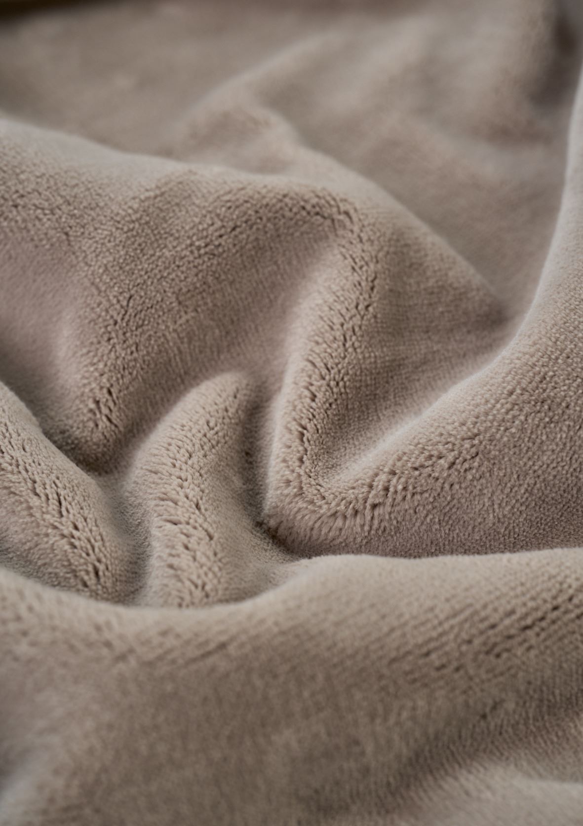 Fleecepledd taupe - 130x170 cm