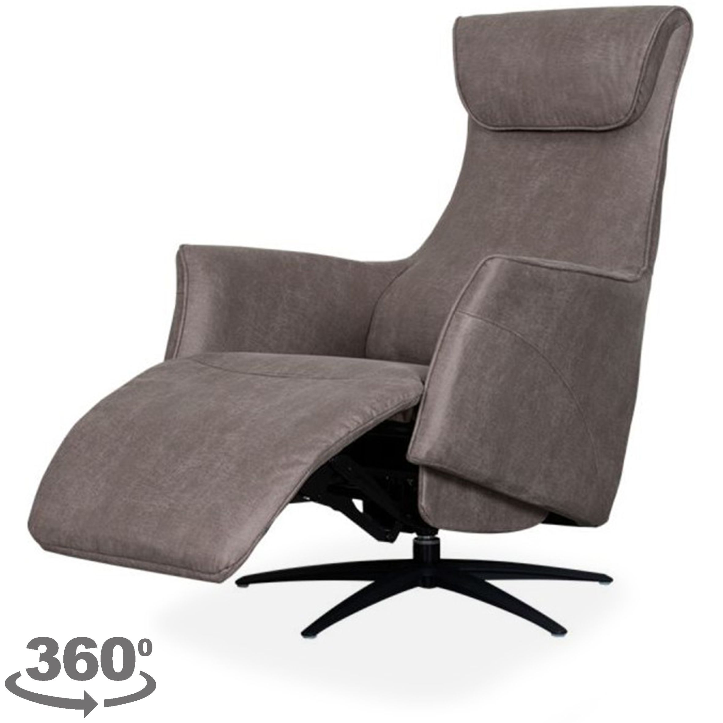 Relaxfauteuil Taupe SX-84.022 Lund B74 x D83 x H112 cm
