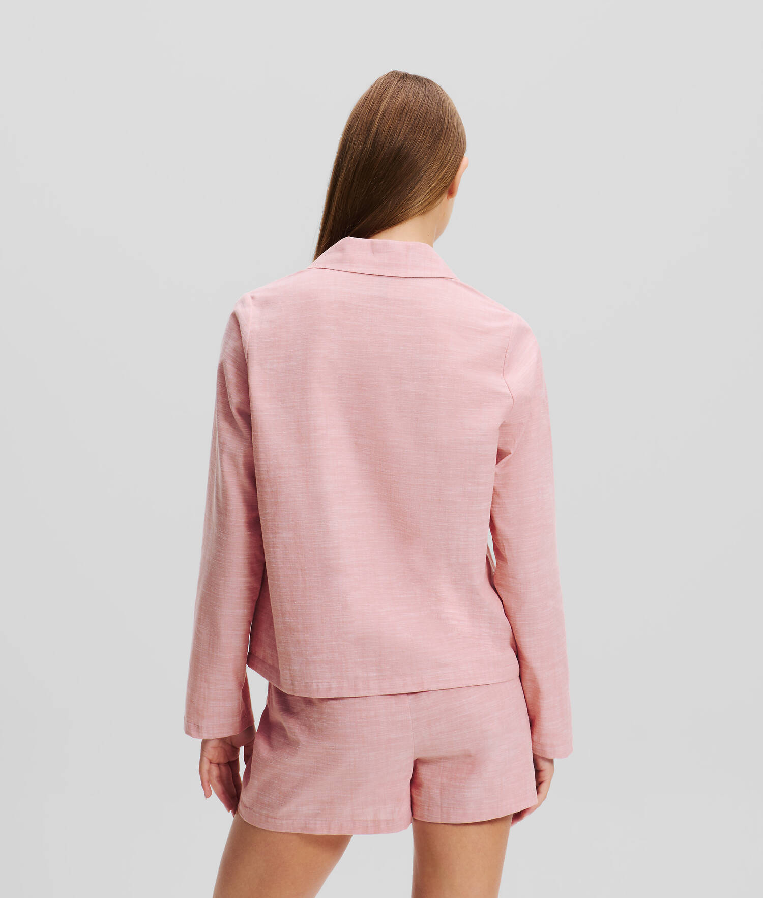 ENSEMBLE PYJAMA AVEC SHORT À LOGO KARL - Rose ancienne