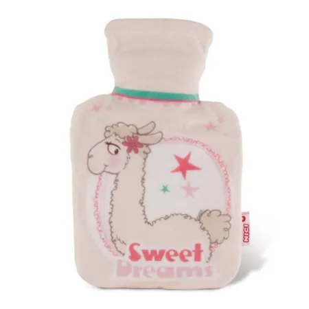NICI La-La-Lama Lounge Wärmflasche Lama Dalia mit Fleece-Hülle