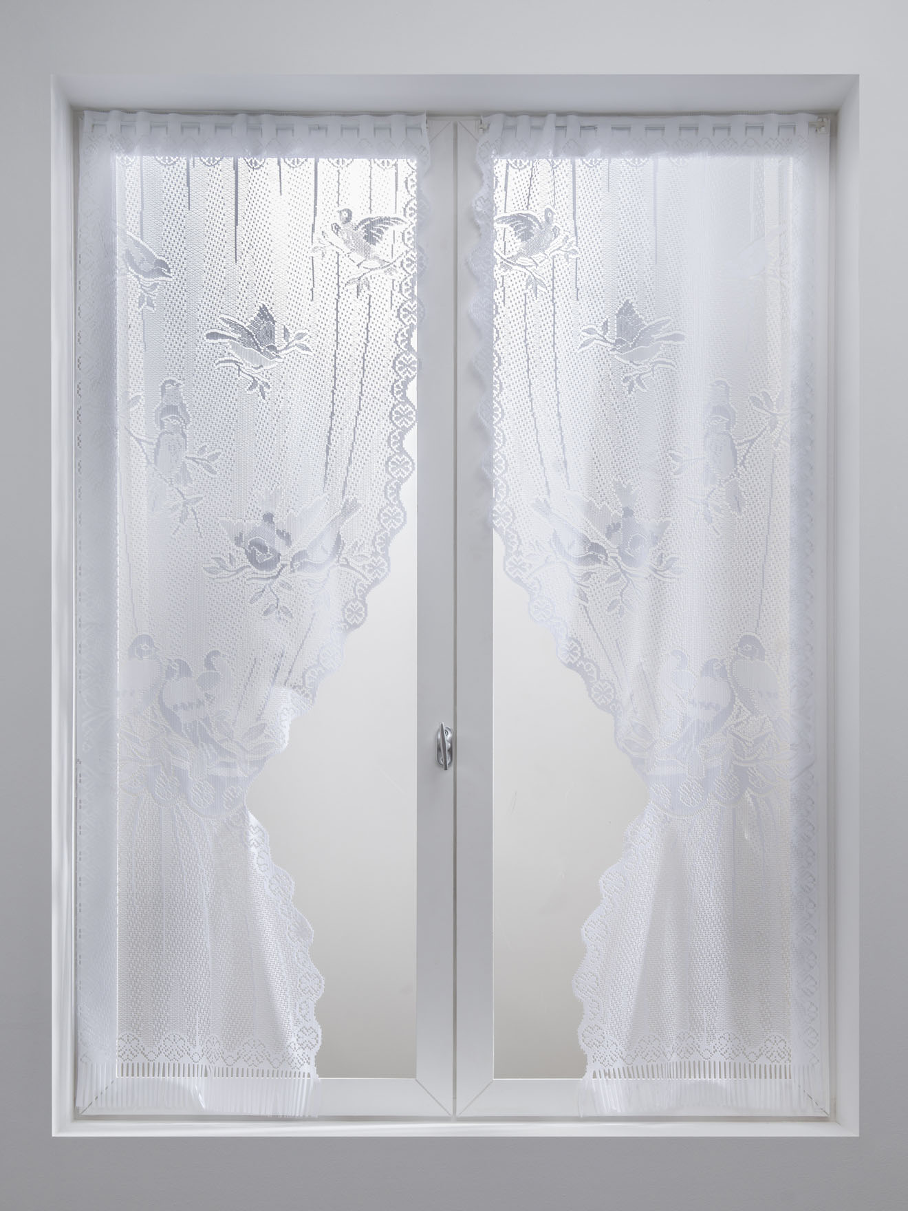 Paire de rideaux bonne femme oiseaux