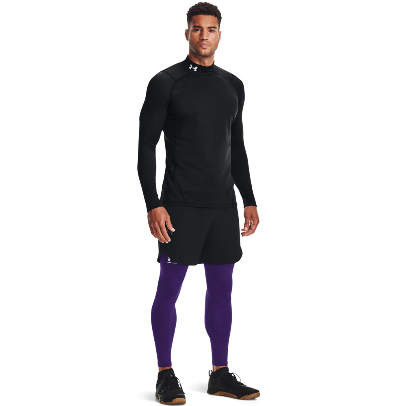 Under Armour ColdGear Ondershirt Lange Mouwen Zwart Wit