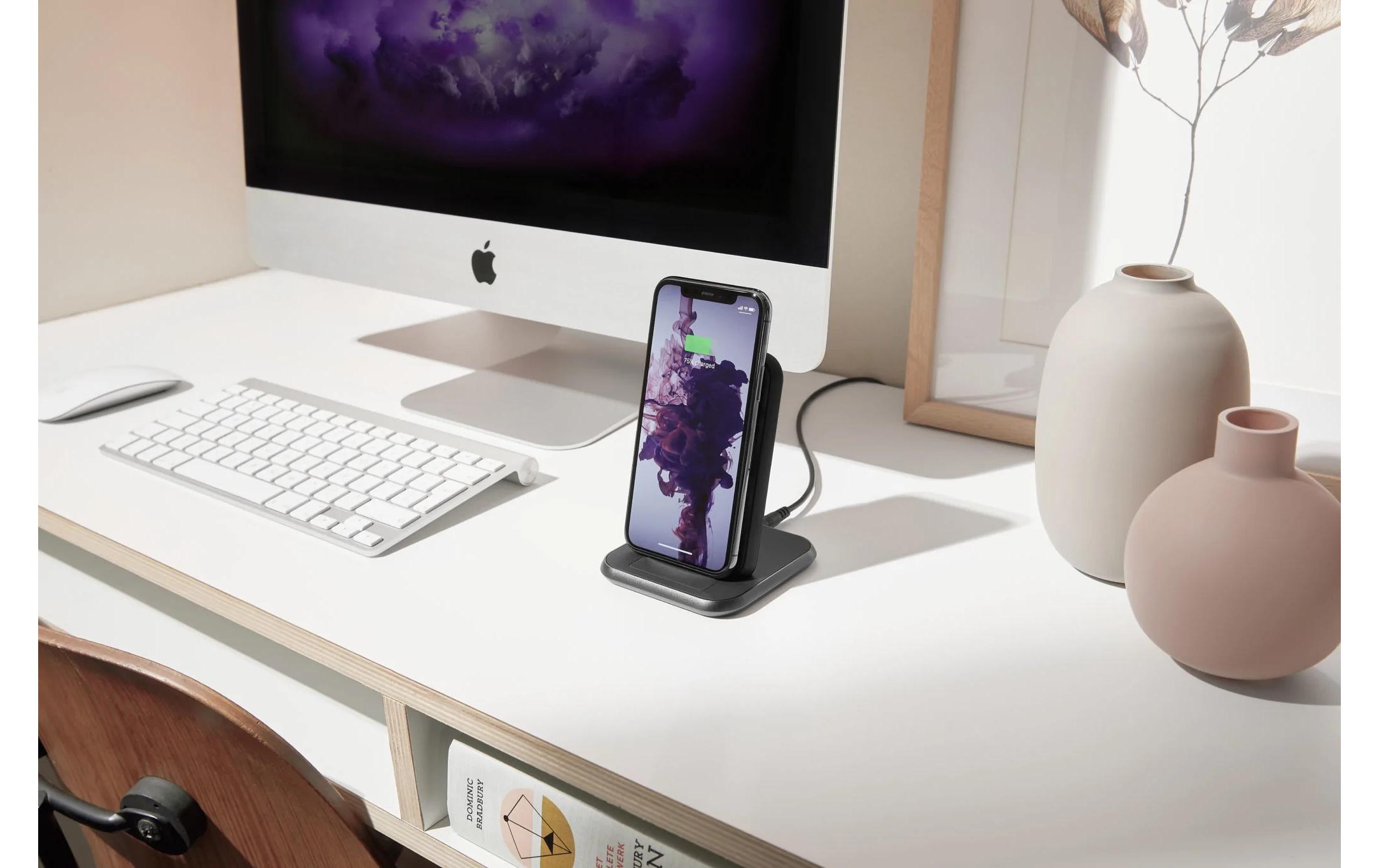 Wireless Charger Single Aluminium StandQi-Standladegerät aus Aluminium